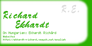 richard ekhardt business card